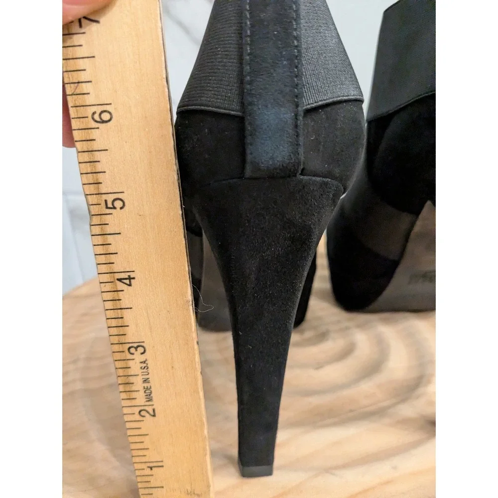 Stuart Weitzman Black Suede Kilgore Platform Stiletto Booties‎ Ankle Boots Sz 10